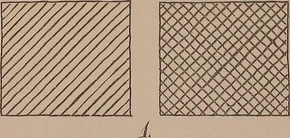 An illustration from Elements of plane and solid free-hand geometrical drawing, with lettering; and some elements of geometrical ornamental design, including the principals of harmonic angular ratios, etc. In three parts ... for draughtsmen and artisans; and teachers and students of industrial and mechanical drawing, 1878, leaf 49