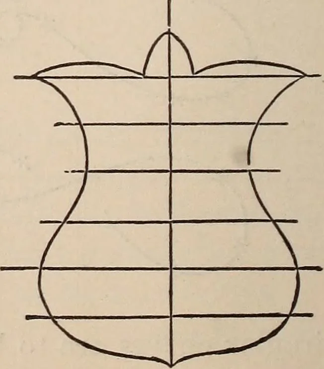 An illustration from Elements of plane and solid free-hand geometrical drawing, with lettering; and some elements of geometrical ornamental design, including the principals of harmonic angular ratios, etc. In three parts ... for draughtsmen and artisans; and teachers and students of industrial and mechanical drawing, 1878, leaf 66