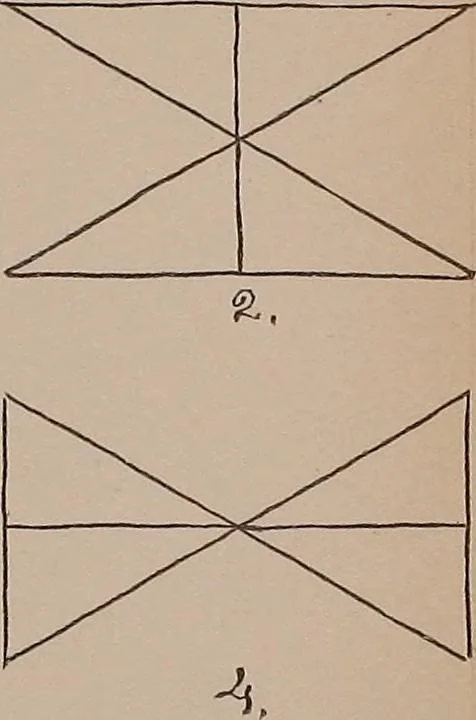 An illustration from Elements of plane and solid free-hand geometrical drawing, with lettering; and some elements of geometrical ornamental design, including the principals of harmonic angular ratios, etc. In three parts ... for draughtsmen and artisans; and teachers and students of industrial and mechanical drawing, 1878, leaf 71