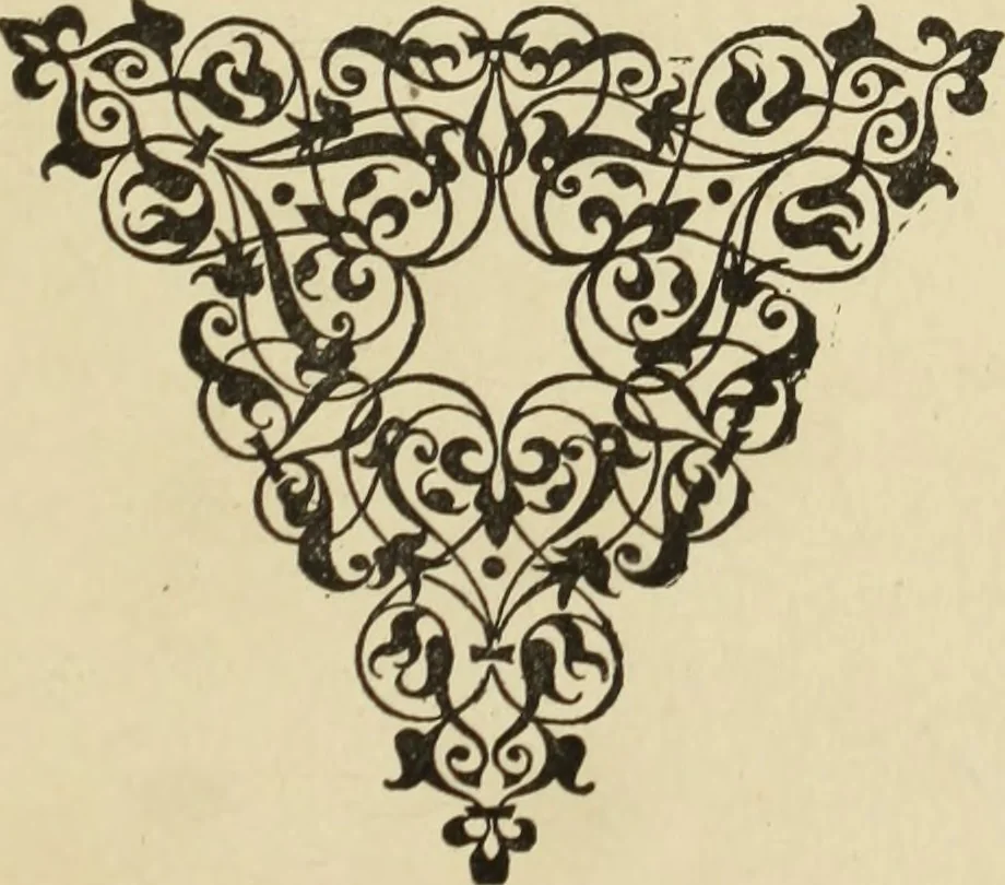 An illustration from Elements of style in furniture and woodwork, being a series of details of the Italian, German Renaissance, Elizabethan, Louis XIVth, Louis XVth, Louis XVIth, Sheraton, Adams, Empire, Chinese, Japanese, and Moresque styles ... for the use of architects, furniture designers, cabinet makers and others, 1889, leaf 30