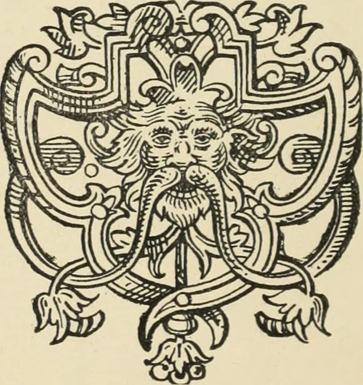 An illustration from Elements of style in furniture and woodwork, being a series of details of the Italian, German Renaissance, Elizabethan, Louis XIVth, Louis XVth, Louis XVIth, Sheraton, Adams, Empire, Chinese, Japanese, and Moresque styles ... for the use of architects, furniture designers, cabinet makers and others, 1889, leaf 33