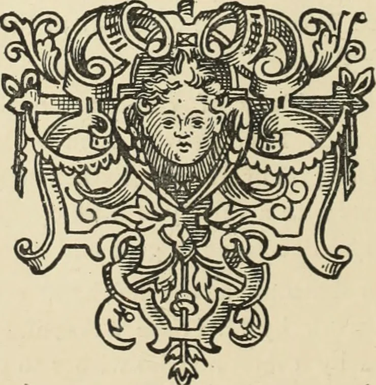 An illustration from Elements of style in furniture and woodwork, being a series of details of the Italian, German Renaissance, Elizabethan, Louis XIVth, Louis XVth, Louis XVIth, Sheraton, Adams, Empire, Chinese, Japanese, and Moresque styles ... for the use of architects, furniture designers, cabinet makers and others, 1889, leaf 39