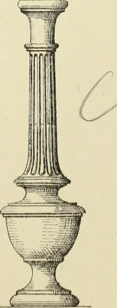 An illustration from Elements of style in furniture and woodwork, being a series of details of the Italian, German Renaissance, Elizabethan, Louis XIVth, Louis XVth, Louis XVIth, Sheraton, Adams, Empire, Chinese, Japanese, and Moresque styles ... for the use of architects, furniture designers, cabinet makers and others, 1889, leaf 46