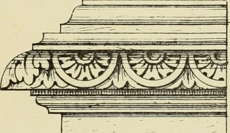 An illustration from Elements of style in furniture and woodwork, being a series of details of the Italian, German Renaissance, Elizabethan, Louis XIVth, Louis XVth, Louis XVIth, Sheraton, Adams, Empire, Chinese, Japanese, and Moresque styles ... for the use of architects, furniture designers, cabinet makers and others, 1889, leaf 66