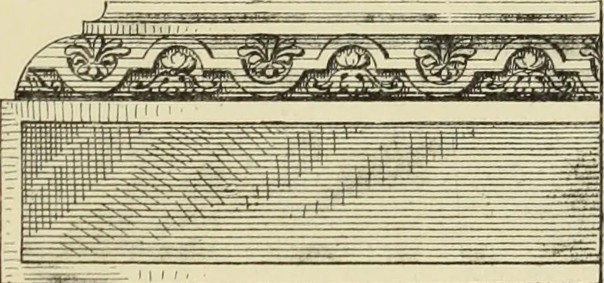 An illustration from Elements of style in furniture and woodwork, being a series of details of the Italian, German Renaissance, Elizabethan, Louis XIVth, Louis XVth, Louis XVIth, Sheraton, Adams, Empire, Chinese, Japanese, and Moresque styles ... for the use of architects, furniture designers, cabinet makers and others, 1889, leaf 80