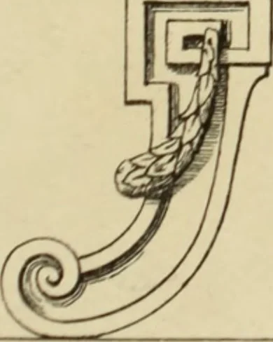 An illustration from Elements of style in furniture and woodwork, being a series of details of the Italian, German Renaissance, Elizabethan, Louis XIVth, Louis XVth, Louis XVIth, Sheraton, Adams, Empire, Chinese, Japanese, and Moresque styles ... for the use of architects, furniture designers, cabinet makers and others, 1889, leaf 94