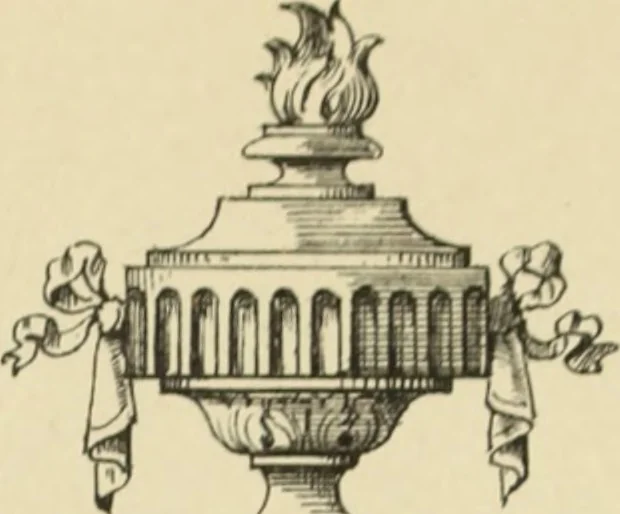 An illustration from Elements of style in furniture and woodwork, being a series of details of the Italian, German Renaissance, Elizabethan, Louis XIVth, Louis XVth, Louis XVIth, Sheraton, Adams, Empire, Chinese, Japanese, and Moresque styles ... for the use of architects, furniture designers, cabinet makers and others, 1889, leaf 96