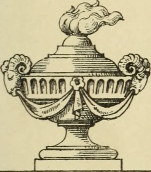 An illustration from Elements of style in furniture and woodwork, being a series of details of the Italian, German Renaissance, Elizabethan, Louis XIVth, Louis XVth, Louis XVIth, Sheraton, Adams, Empire, Chinese, Japanese, and Moresque styles ... for the use of architects, furniture designers, cabinet makers and others, 1889, leaf 96