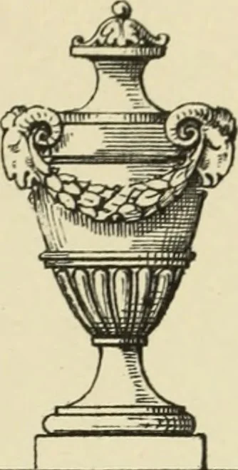 An illustration from Elements of style in furniture and woodwork, being a series of details of the Italian, German Renaissance, Elizabethan, Louis XIVth, Louis XVth, Louis XVIth, Sheraton, Adams, Empire, Chinese, Japanese, and Moresque styles ... for the use of architects, furniture designers, cabinet makers and others, 1889, leaf 96