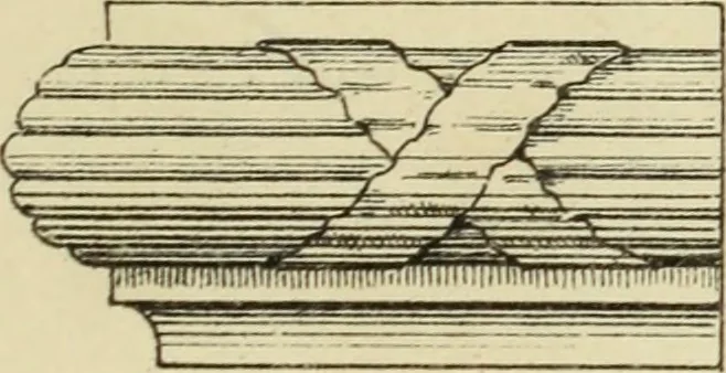 An illustration from Elements of style in furniture and woodwork, being a series of details of the Italian, German Renaissance, Elizabethan, Louis XIVth, Louis XVth, Louis XVIth, Sheraton, Adams, Empire, Chinese, Japanese, and Moresque styles ... for the use of architects, furniture designers, cabinet makers and others, 1889, leaf 98