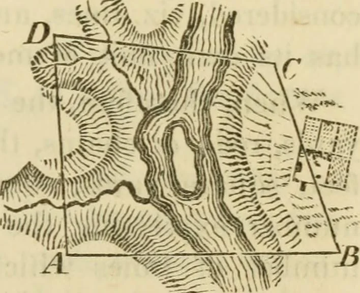 An illustration from Elements of surveying and navigation : with a description of the instruments and the necessary tables, 1847, leaf 84