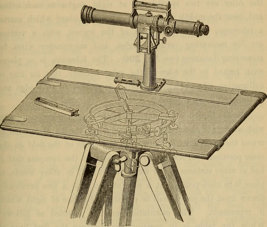 An illustration from Elements of surveying and leveling, 1898, leaf 242