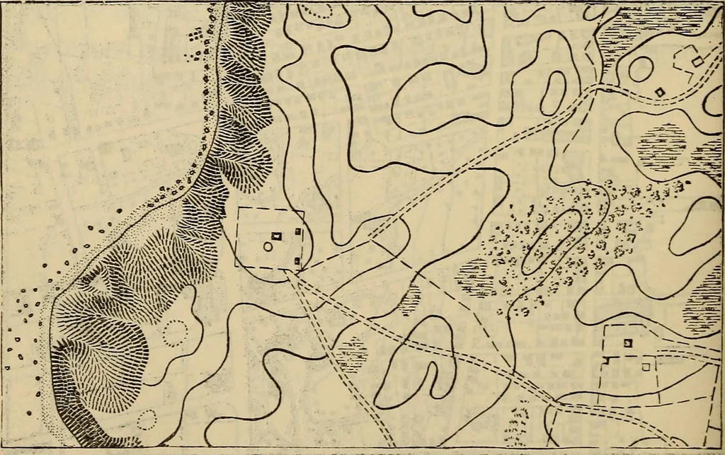 An illustration from Elements of surveying and leveling, 1898, leaf 321