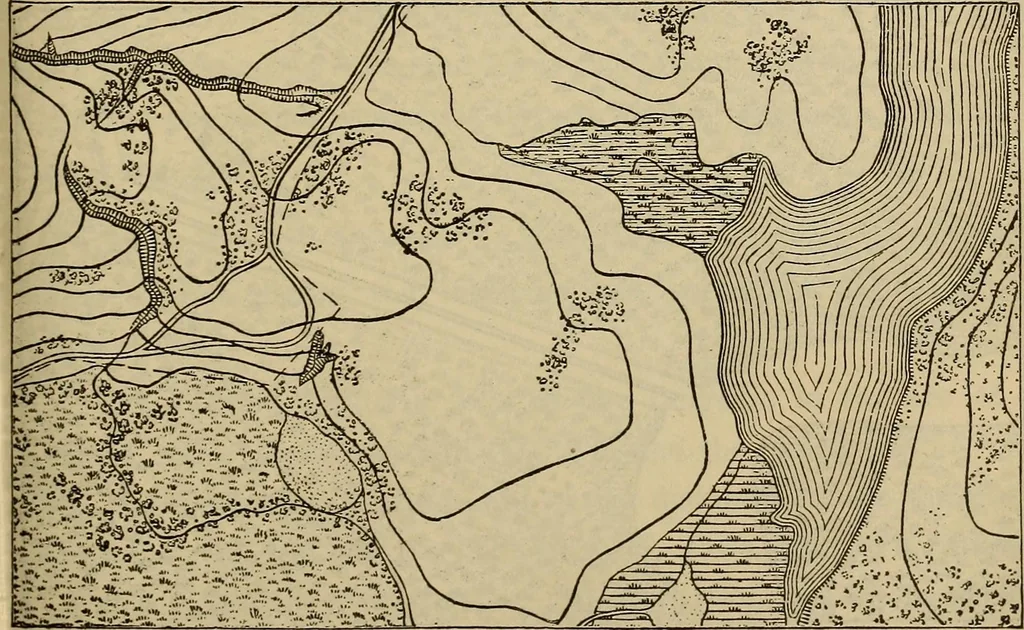 An illustration from Elements of surveying and leveling, 1898, leaf 322