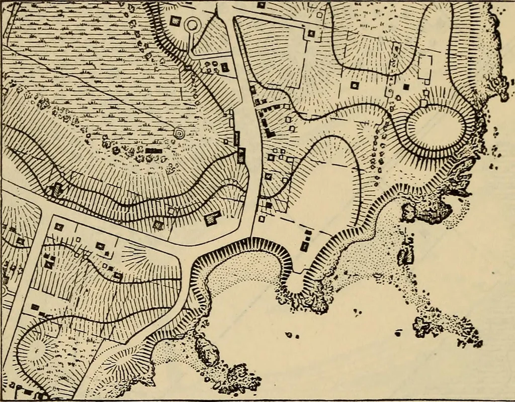An illustration from Elements of surveying and leveling, 1898, leaf 323