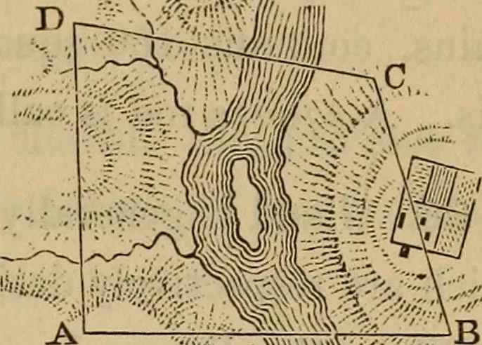 An illustration from Elements of surveying and leveling, 1898, leaf 66