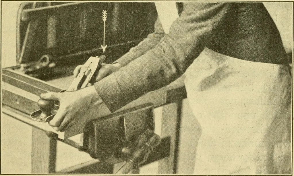 An illustration from ...Elements of woodwork, 1911, leaf 102