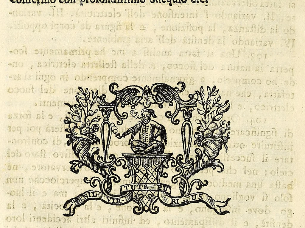An illustration from Elettricismo atmosferico lettere, 1758, leaf 160