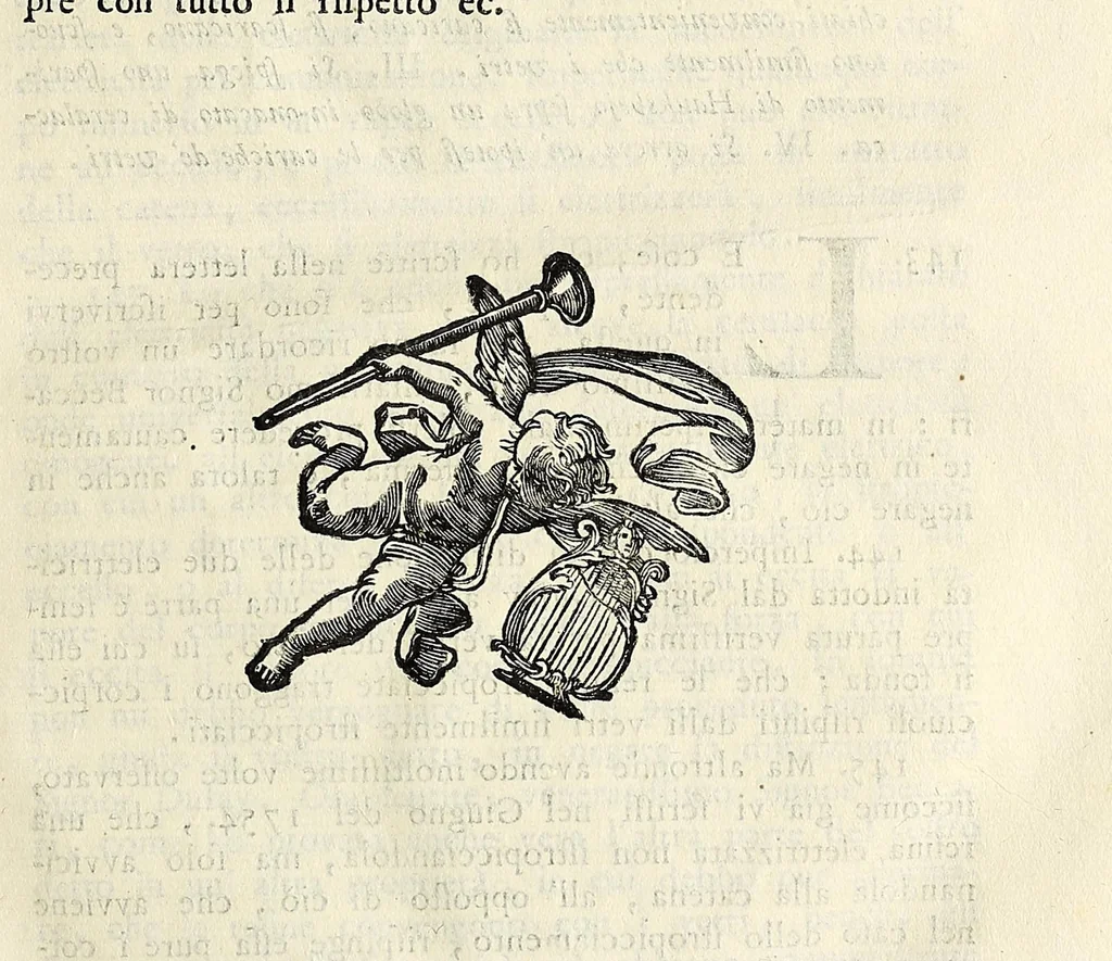 An illustration from Elettricismo atmosferico lettere, 1758, leaf 77