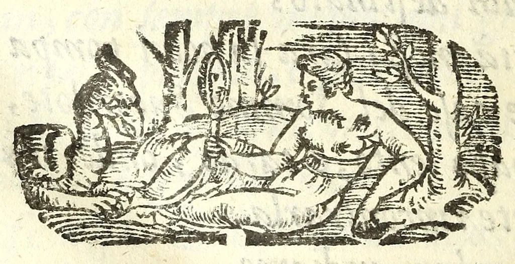 An illustration from Elisa : favola maritima, 1627, leaf 322