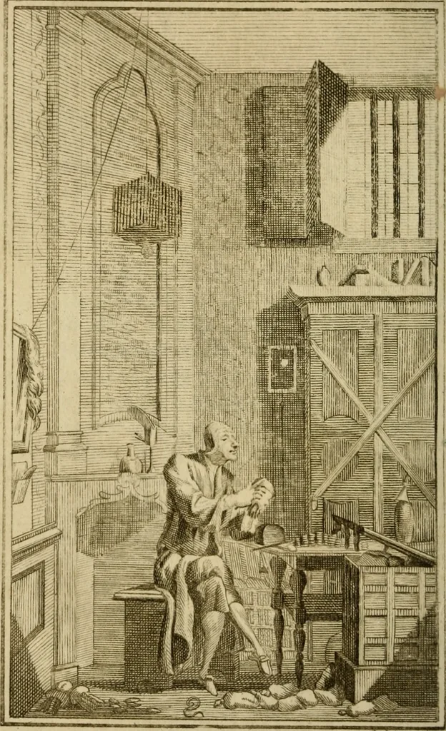 An illustration from Eloge de l'enfer. Ouvrage critique, historique, et moral, 1759, leaf 127