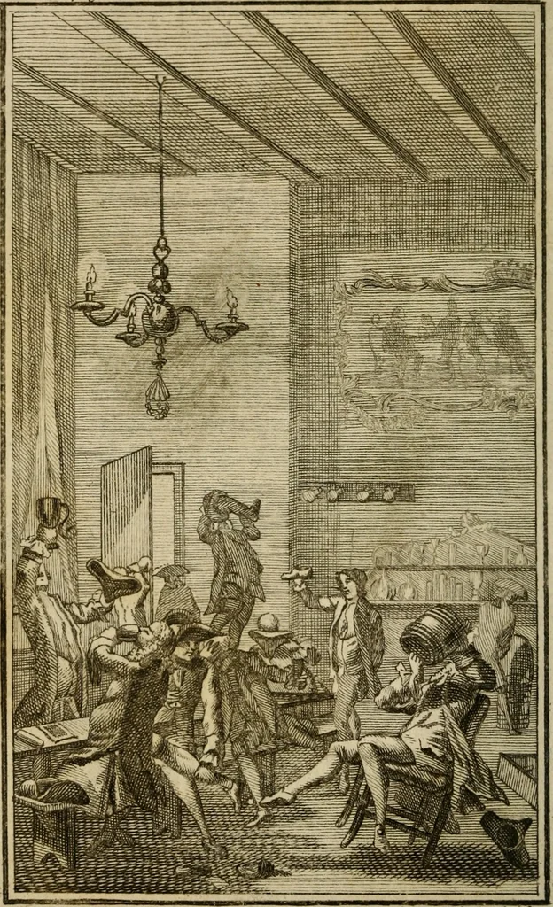 An illustration from Eloge de l'enfer. Ouvrage critique, historique, et moral, 1759, leaf 133