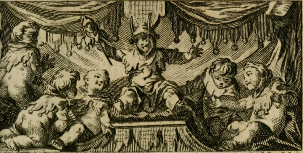 An illustration from Eloge de l'enfer. Ouvrage critique, historique, et moral, 1759, leaf 16