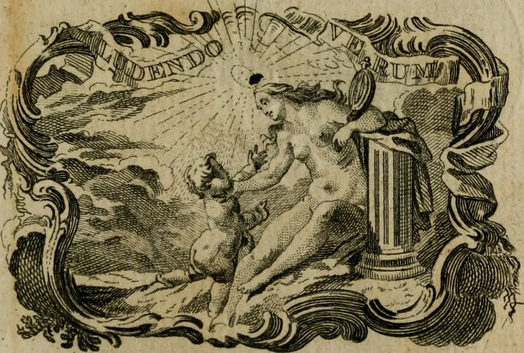An illustration from Eloge de l'enfer. Ouvrage critique, historique, et moral, 1759, leaf 6
