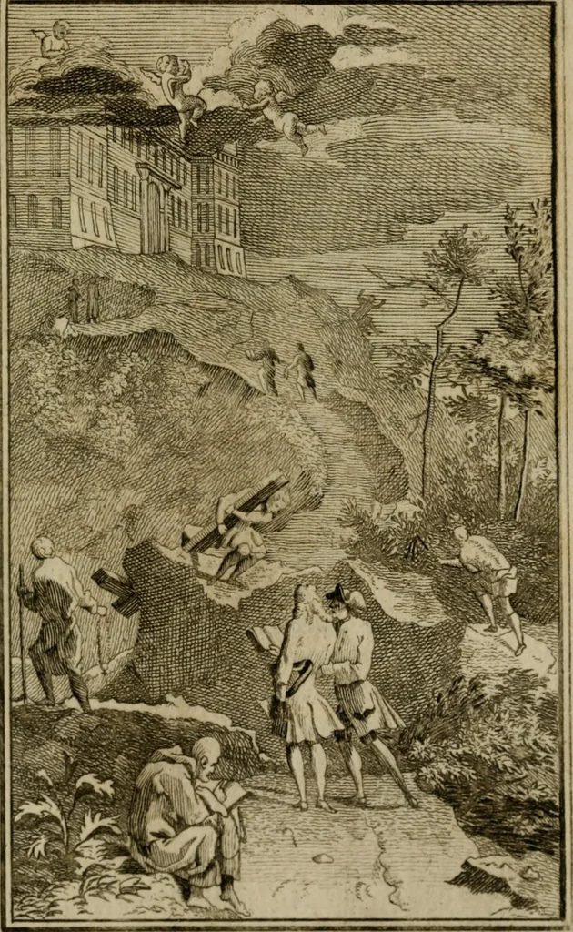 An illustration from Eloge de l'enfer. Ouvrage critique, historique, et moral, 1759, leaf 70