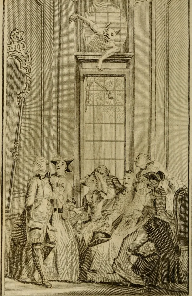 An illustration from Eloge de l'enfer. Ouvrage critique, historique, et moral, 1759, leaf 211