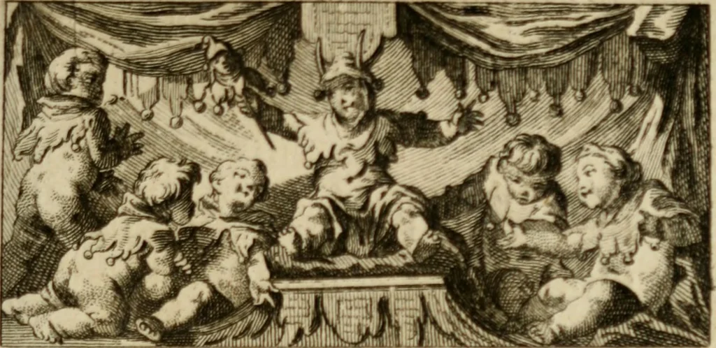 An illustration from Eloge de l'enfer. Ouvrage critique, historique, et moral, 1759, leaf 228