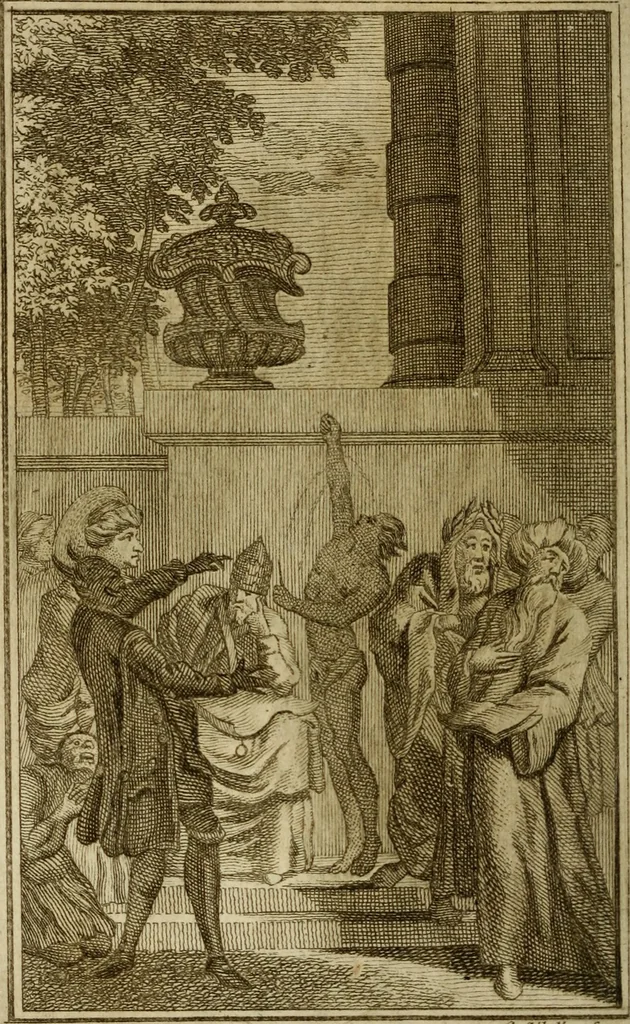 An illustration from Eloge de l'enfer. Ouvrage critique, historique, et moral, 1759, leaf 253
