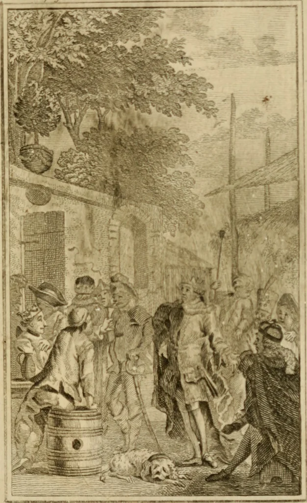 An illustration from Eloge de l'enfer. Ouvrage critique, historique, et moral, 1759, leaf 26