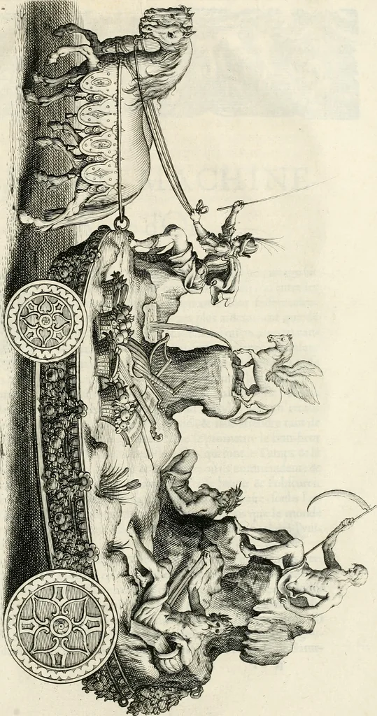 An illustration from Eloges et discours sur la triomphante reception du roy en sa ville de Paris, apres la reduction de la Rochelle : accompagnez des figures, tant des arcs de triomphe que des autres preparatifs, 1629, leaf 196