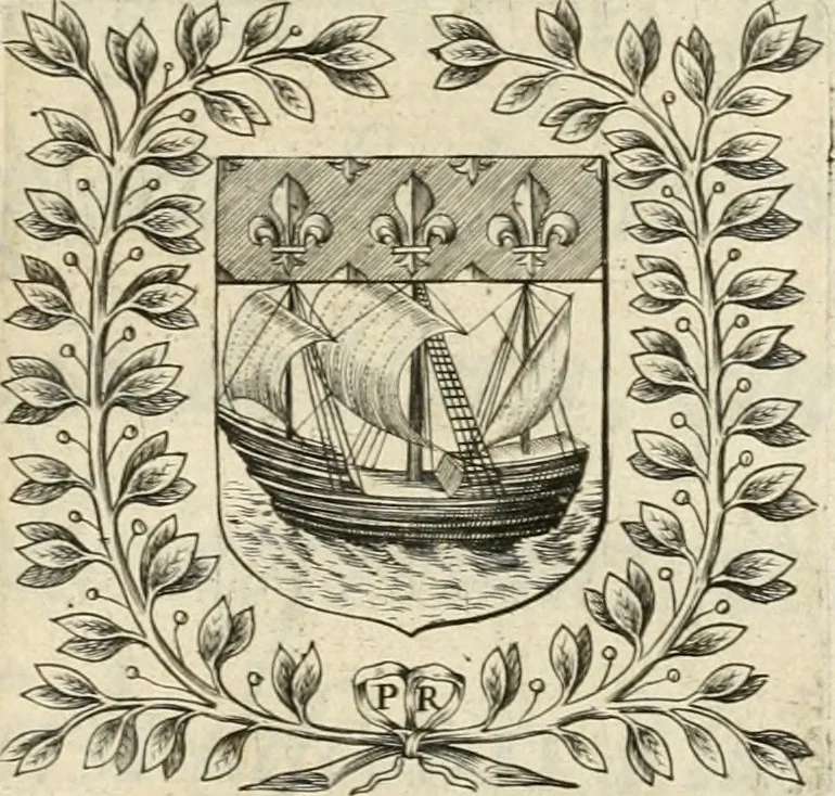 An illustration from Eloges et discours sur la triomphante reception du roy en sa ville de Paris, apres la reduction de la Rochelle : accompagnez des figures, tant des arcs de triomphe que des autres preparatifs, 1629, leaf 2