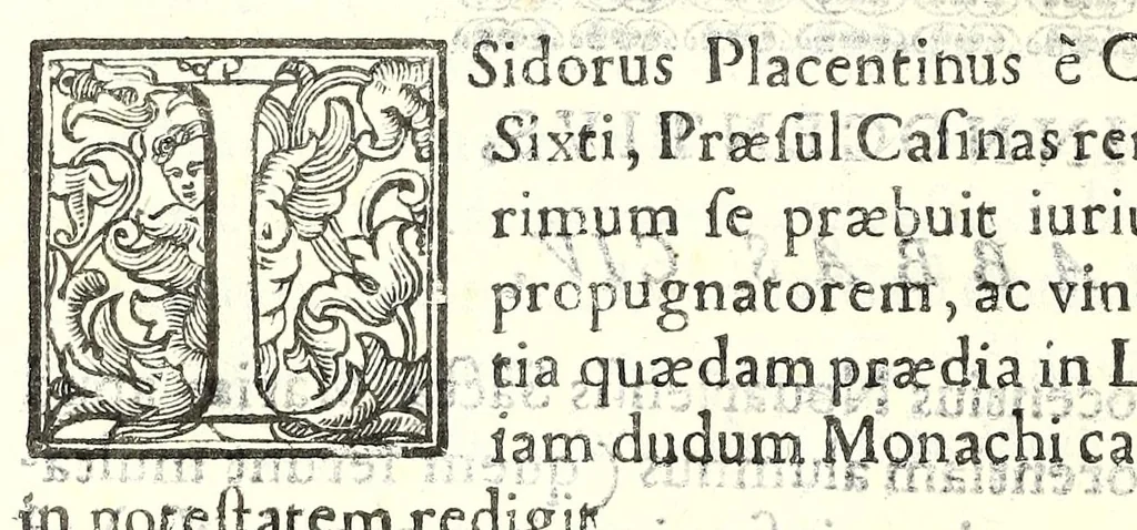 An illustration from Elogia abbatvm sacri Monasterij Casinensis : ad rum. patrem d. Simplicivm Caffarellvm, congregationis casinensis praesidem generalem, 1630, leaf 186