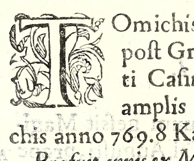 An illustration from Elogia abbatvm sacri Monasterij Casinensis : ad rum. patrem d. Simplicivm Caffarellvm, congregationis casinensis praesidem generalem, 1630, leaf 60