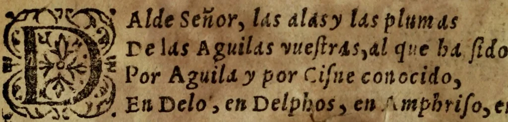 An illustration from El peregrino en su patria, 1604, leaf 9