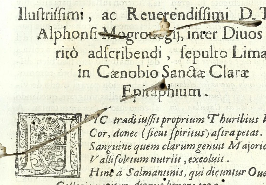 An illustration from El Sol del Nuevo Mundo : ideado y compuesto en las esclarecidas operaciones del bienaventurado Toribio Arzobispo de Lima, 1683, leaf 353