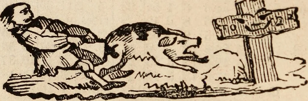 An illustration from Elton's comic all-my-nack 1842, 1841, leaf 10