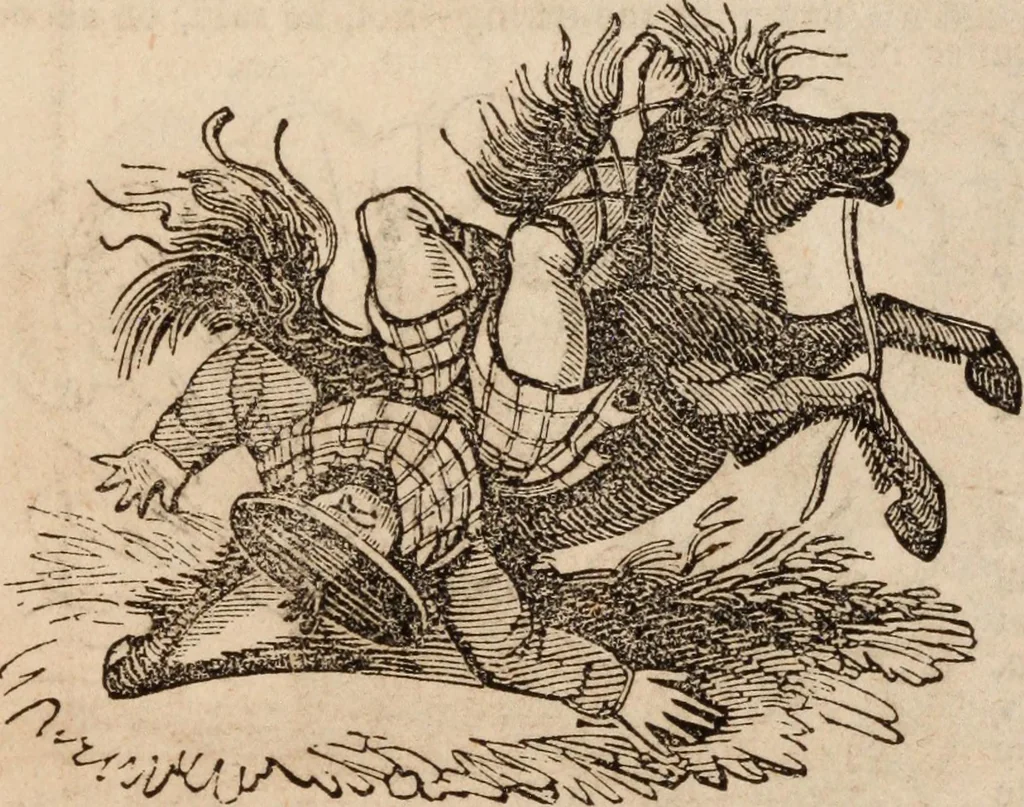 An illustration from Elton's comic all-my-nack 1842, 1841, leaf 15