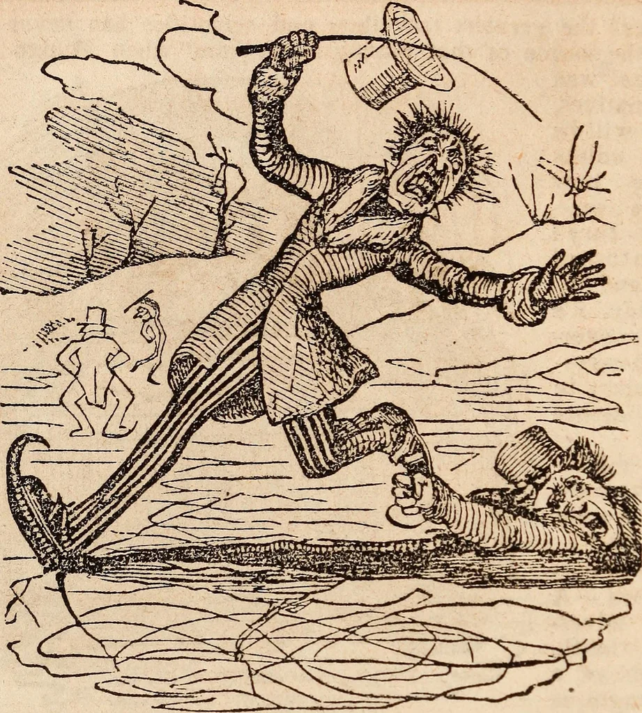An illustration from Elton's comic all-my-nack 1842, 1841, leaf 16