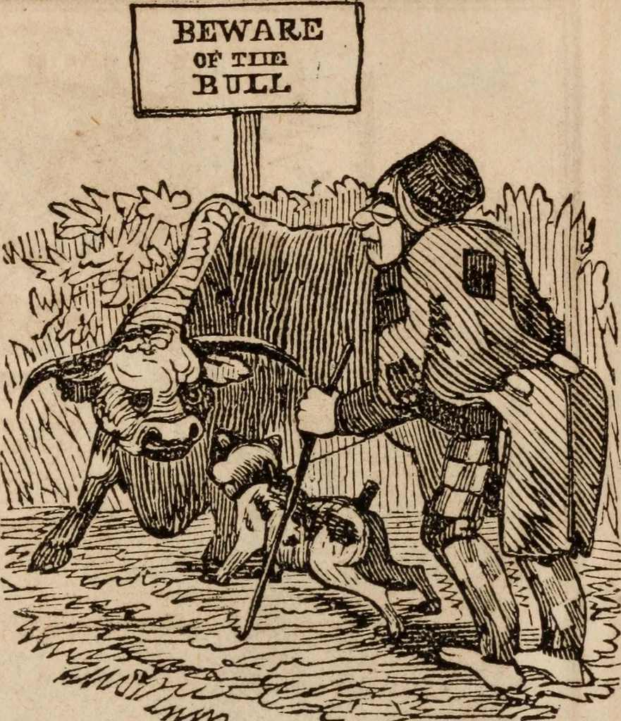 An illustration from Elton's comic all-my-nack 1842, 1841, leaf 17