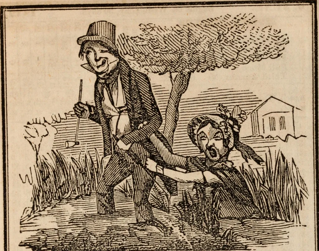An illustration from Elton's comic all-my-nack 1842, 1841, leaf 19