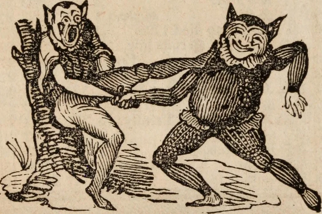 An illustration from Elton's comic all-my-nack 1842, 1841, leaf 19