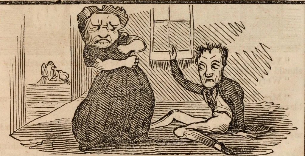 An illustration from Elton's comic all-my-nack 1842, 1841, leaf 21