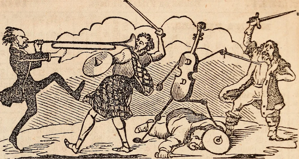 An illustration from Elton's comic all-my-nack 1842, 1841, leaf 22