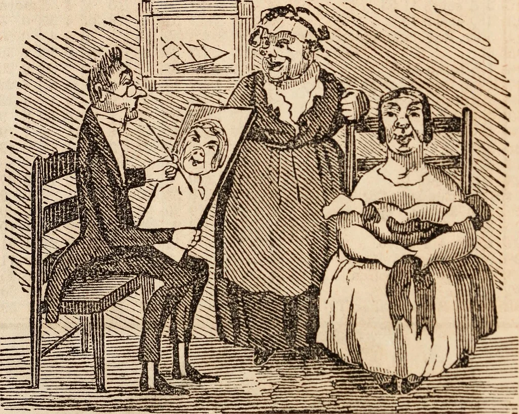 An illustration from Elton's comic all-my-nack 1842, 1841, leaf 22