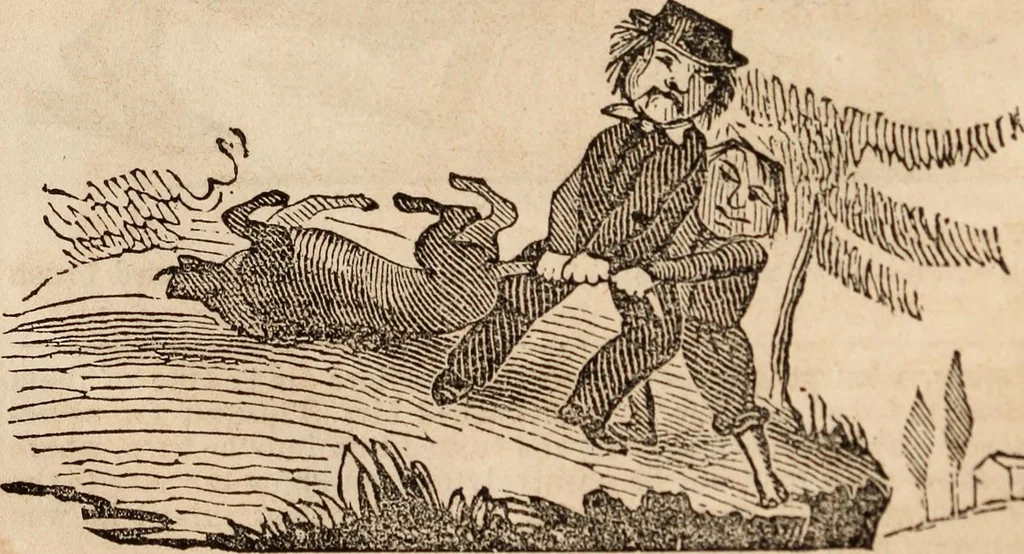 An illustration from Elton's comic all-my-nack 1842, 1841, leaf 24