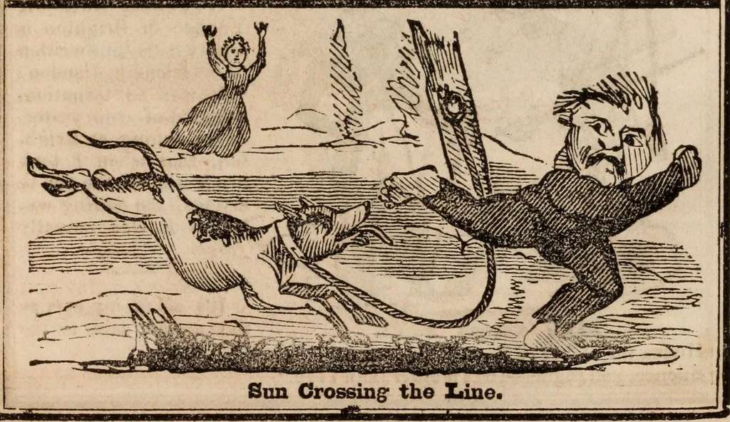 An illustration from Elton's comic all-my-nack 1842, 1841, leaf 25